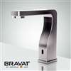 Bravat Commercial Brushed Nickel Automatic Hands Free Sensor Faucets